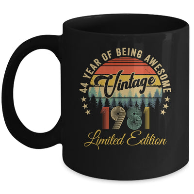 Vintage 1981 Limited Edition 44 Year Old 44th Birthday Mug | siriusteestore