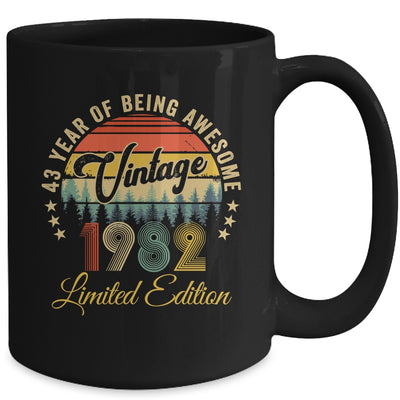 Vintage 1982 Limited Edition 43 Year Old 43rd Birthday Mug | siriusteestore