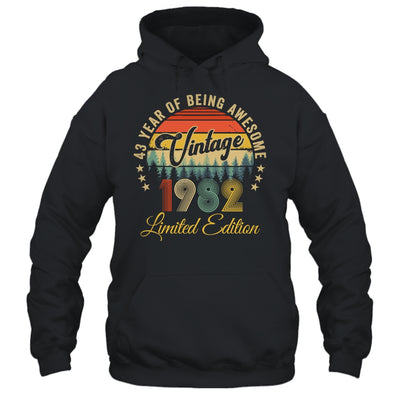 Vintage 1982 Limited Edition 43 Year Old 43rd Birthday Shirt & Hoodie | siriusteestore