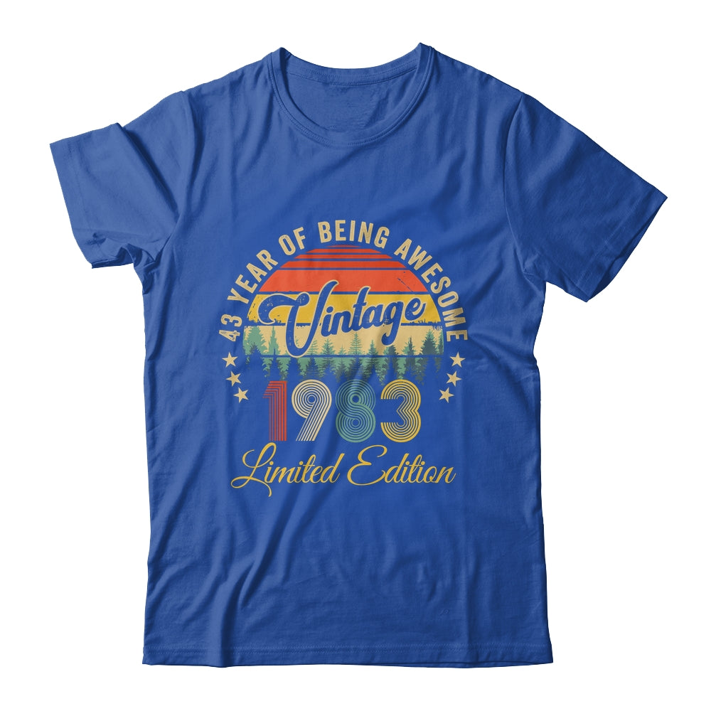 Vintage 1983 Limited Edition 43 Years Old 43rd Birthday Shirt & Hoodie | siriusteestore