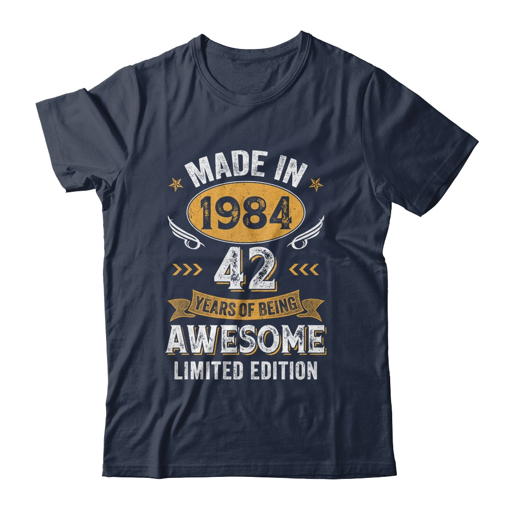 Vintage 1984 42 Years Old Birthday 42nd Birthday Men Women Shirt & Hoodie | siriusteestore
