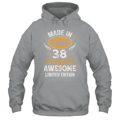 Vintage 1988 38 Years Old Birthday 38th Birthday Men Women Shirt & Hoodie | siriusteestore