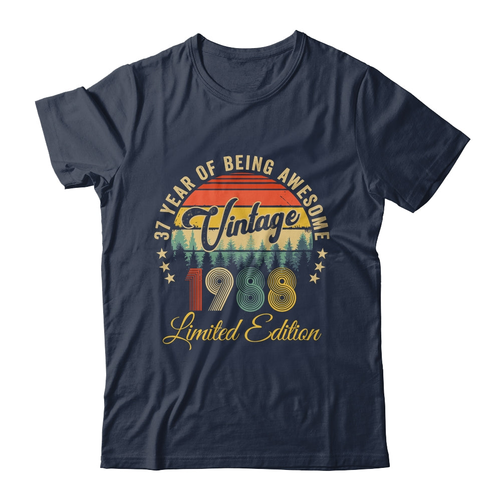 Vintage 1988 Limited Edition 37 Year Old 37th Birthday Shirt & Hoodie | siriusteestore