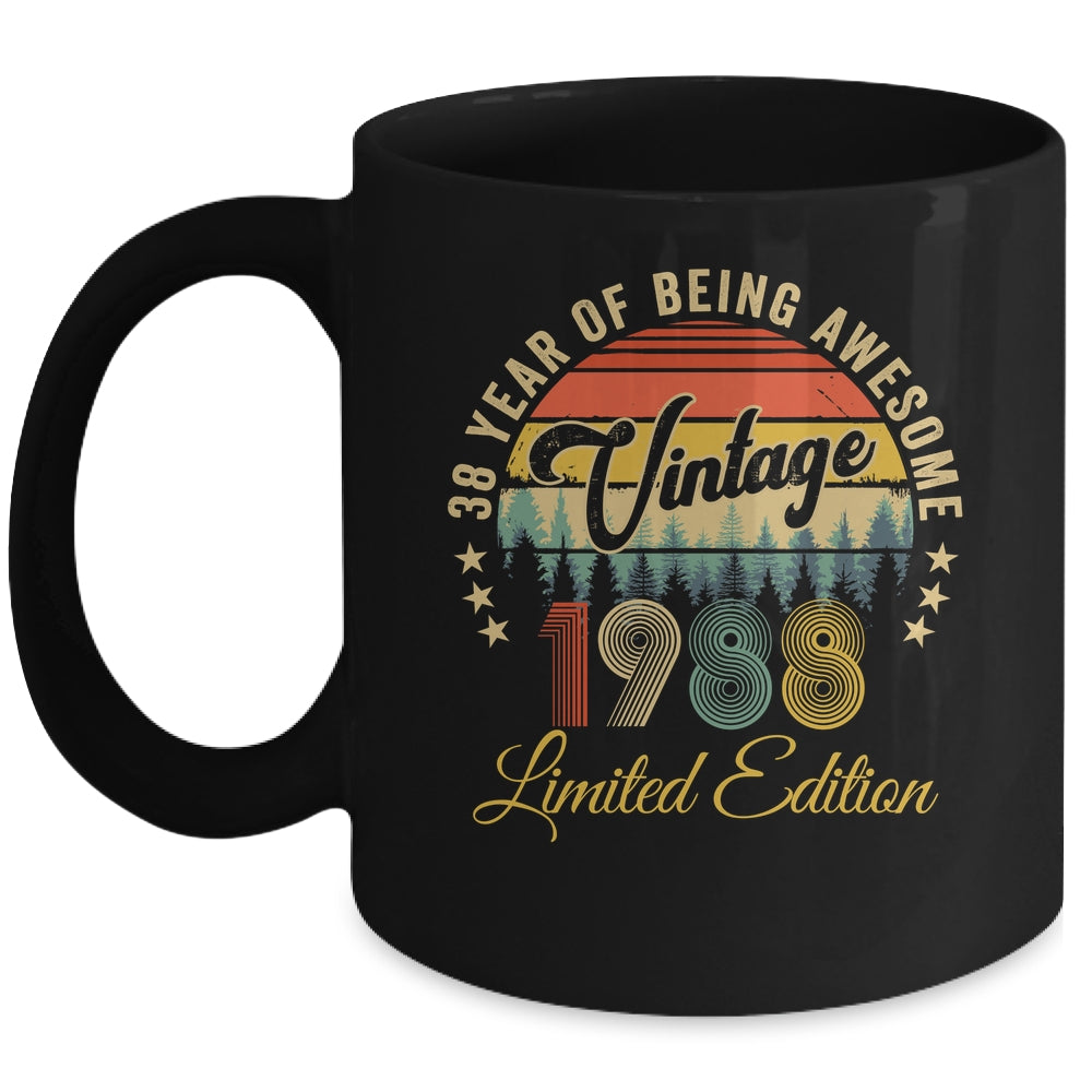 Vintage 1988 Limited Edition 38 Years Old 38th Birthday Mug | siriusteestore