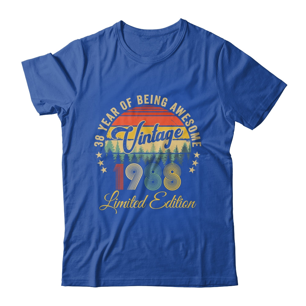Vintage 1988 Limited Edition 38 Years Old 38th Birthday Shirt & Hoodie | siriusteestore