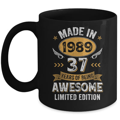 Vintage 1989 37 Years Old Birthday 37th Birthday Men Women Mug | siriusteestore