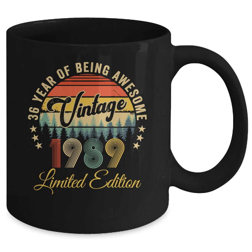 Vintage 1989 Limited Edition 36 Year Old 36th Birthday Mug | siriusteestore