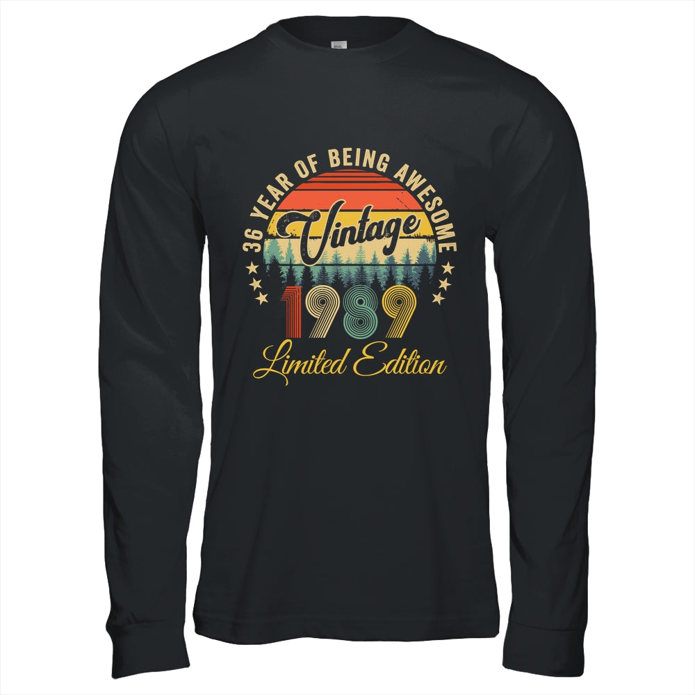 Vintage 1989 Limited Edition 36 Year Old 36th Birthday Shirt & Hoodie | siriusteestore