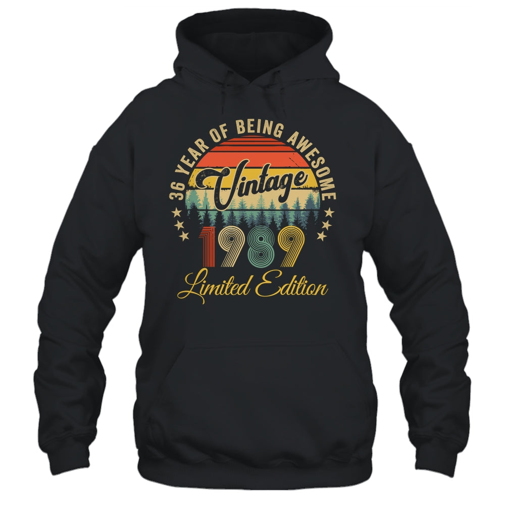 Vintage 1989 Limited Edition 36 Year Old 36th Birthday Shirt & Hoodie | siriusteestore