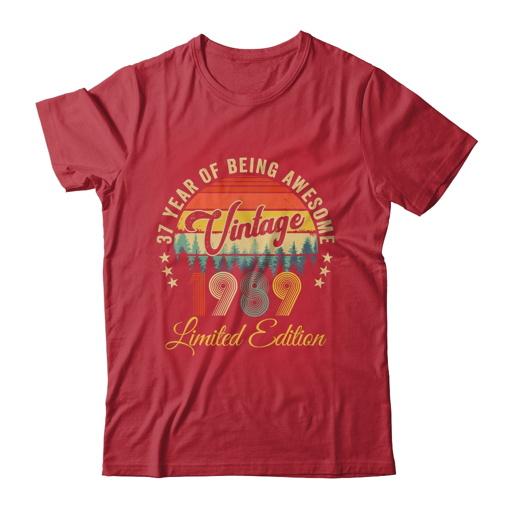Vintage 1989 Limited Edition 37 Years Old 37th Birthday Shirt & Hoodie | siriusteestore