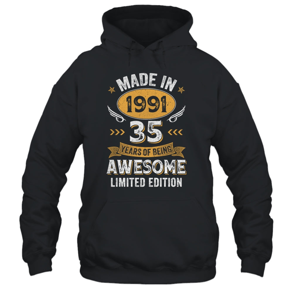 Vintage 1991 35 Years Old Birthday 35th Birthday Men Women Shirt & Hoodie | siriusteestore