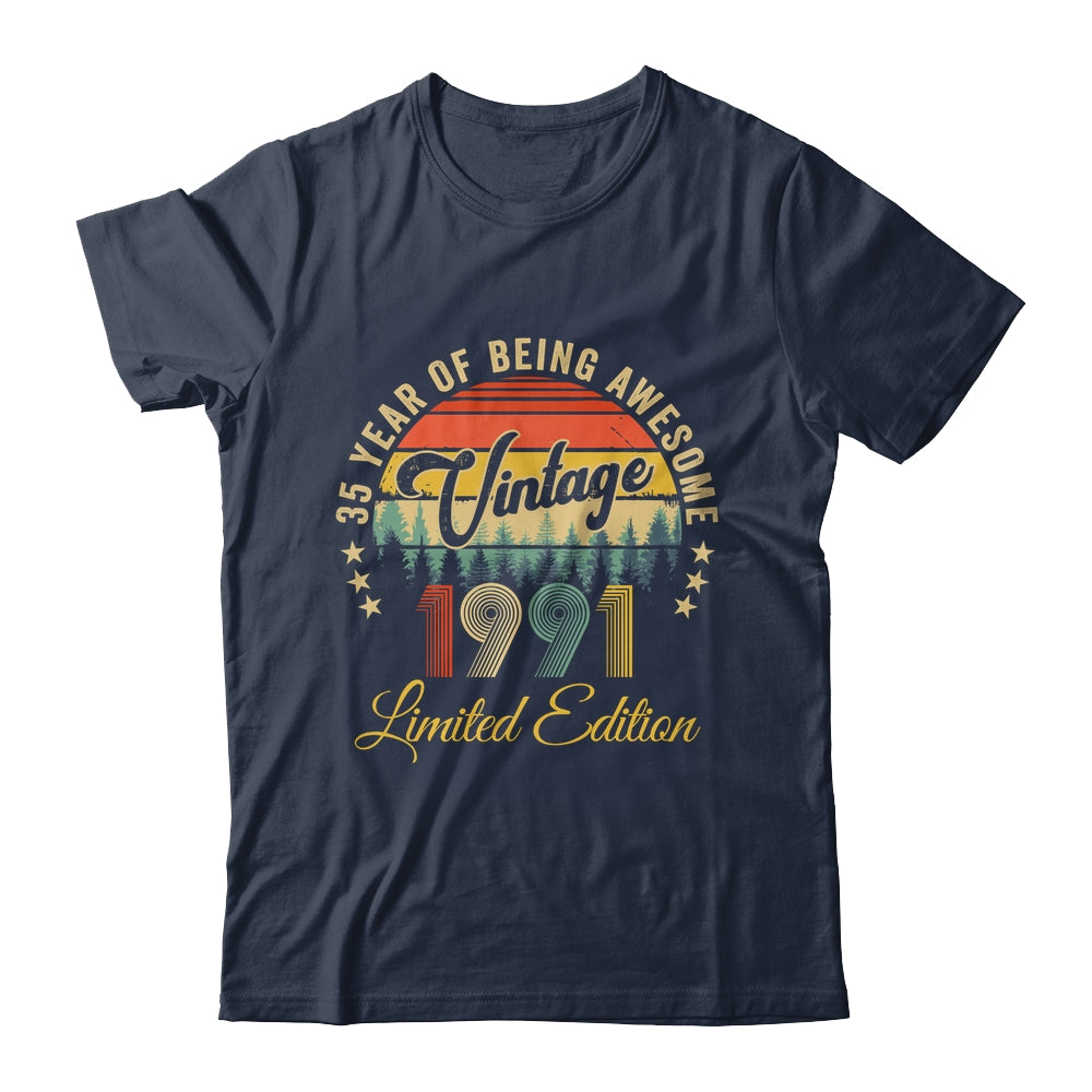 Vintage 1991 Limited Edition 35 Years Old 35th Birthday Shirt & Hoodie | siriusteestore