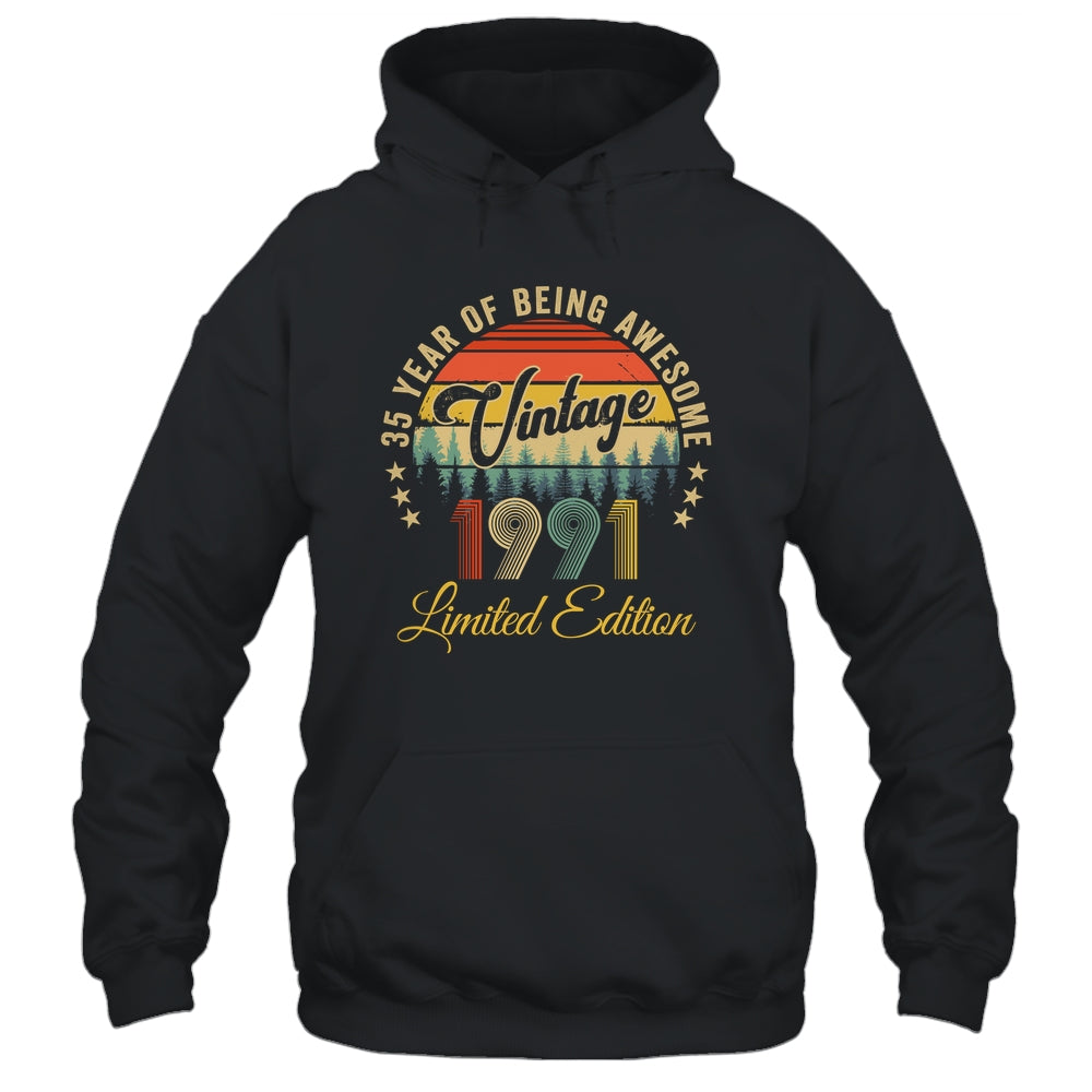 Vintage 1991 Limited Edition 35 Years Old 35th Birthday Shirt & Hoodie | siriusteestore