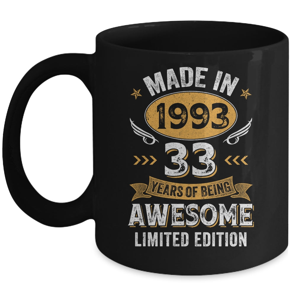 Vintage 1993 33 Years Old Birthday 33rd Birthday Men Women Mug | siriusteestore