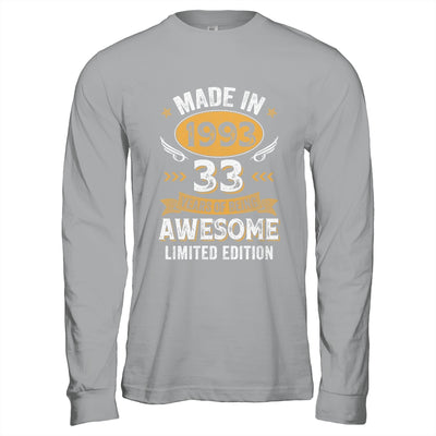 Vintage 1993 33 Years Old Birthday 33rd Birthday Men Women Shirt & Hoodie | siriusteestore