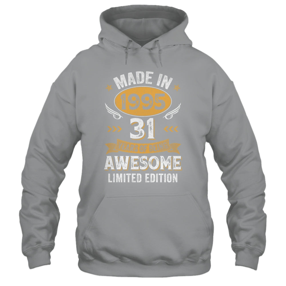 Vintage 1995 31 Years Old Birthday 31st Birthday Men Women Shirt & Hoodie | siriusteestore
