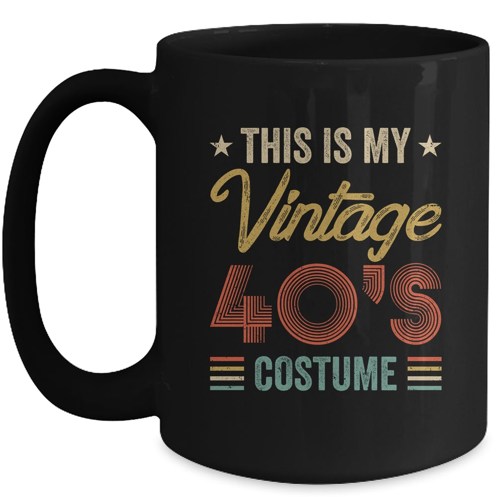 Vintage 40s Costume 40's Outfit 1940s Fashion 40 Theme Party Mug | siriusteestore
