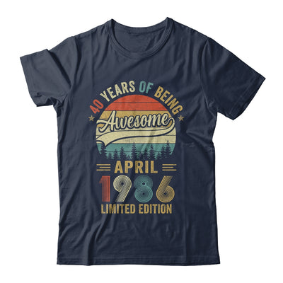 Vintage April 1986 40 Years Old 40th Birthday Men Women Shirt & Hoodie | siriusteestore
