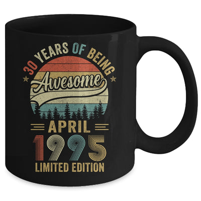 Vintage April 1995 30 Year Old 30th Birthday Men Women Mug | siriusteestore