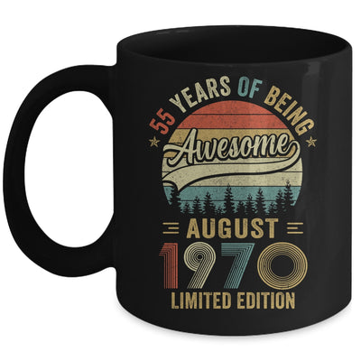Vintage August 1970 55 Year Old 55th Birthday Men Women Mug | siriusteestore