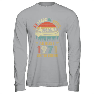Vintage August 1971 55 Years Old 55th Birthday Men Women Shirt & Hoodie | siriusteestore