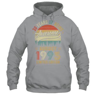 Vintage August 1995 30 Year Old 30th Birthday Men Women Shirt & Hoodie | siriusteestore