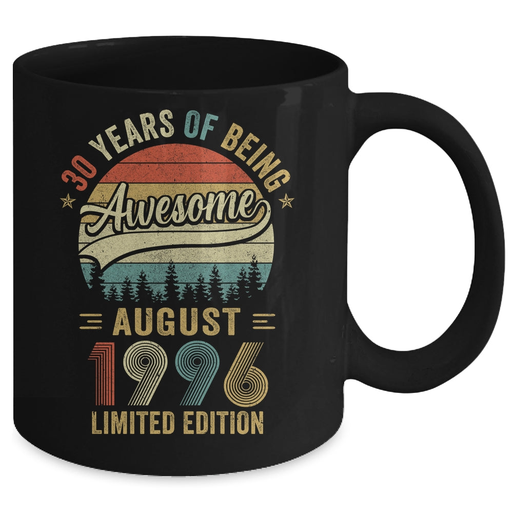 Vintage August 1996 30 Years Old 30th Birthday Men Women Mug | siriusteestore