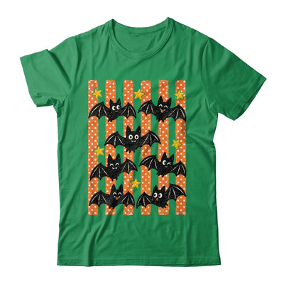 Vintage Bat Halloween Stripes Fall Spooky Season Graphic Shirt & Hoodie | siriusteestore