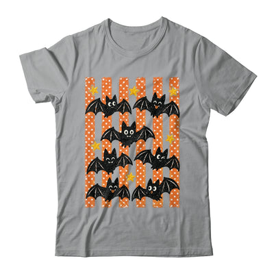 Vintage Bat Halloween Stripes Fall Spooky Season Graphic Shirt & Hoodie | siriusteestore