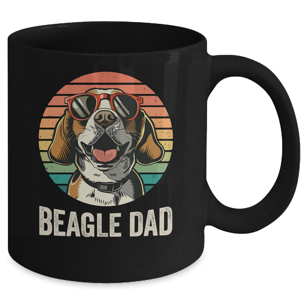 Vintage Beagle Dad For Fathers Day Dog Lover Funny Mug | siriusteestore