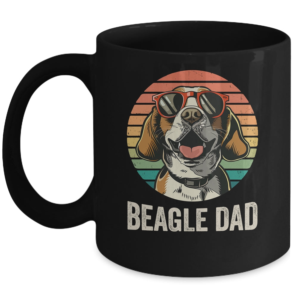 Vintage Beagle Dad For Fathers Day Dog Lover Funny Mug | siriusteestore