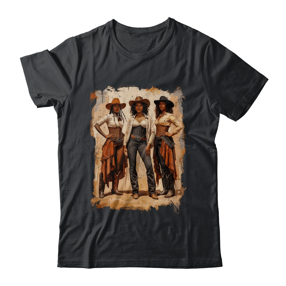 Vintage Black African American Cowgirl Western Women Girl Shirt & Tank Top | siriusteestore