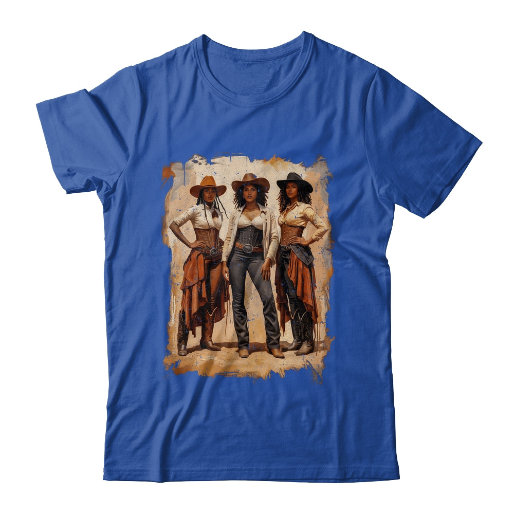 Vintage Black African American Cowgirl Western Women Girl Shirt & Tank Top | siriusteestore