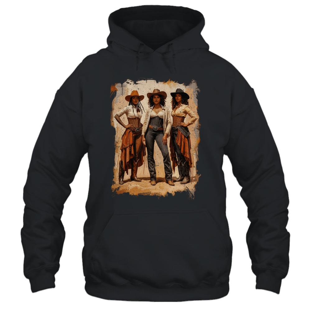 Vintage Black African American Cowgirl Western Women Girl Shirt & Tank Top | siriusteestore