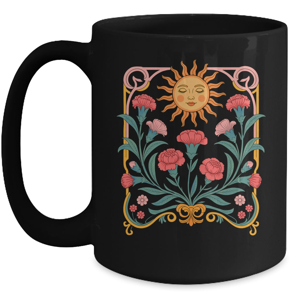 Vintage Boho Flowers Wildflowers Cute Summer Graphic Women Mug | siriusteestore