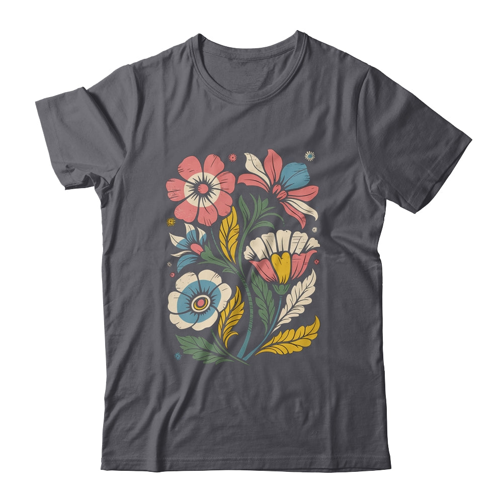 Vintage Boho Wildflower Graphic Art Floral Retro Women Shirt & Tank Top | siriusteestore