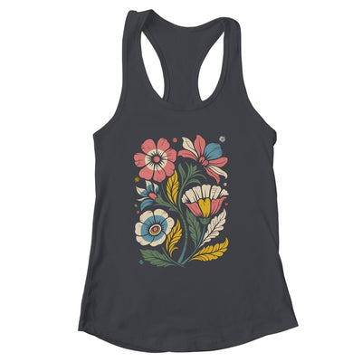 Vintage Boho Wildflower Graphic Art Floral Retro Women Shirt & Tank Top | siriusteestore
