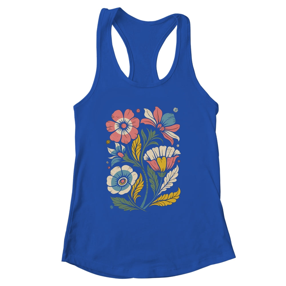 Vintage Boho Wildflower Graphic Art Floral Retro Women Shirt & Tank Top | siriusteestore