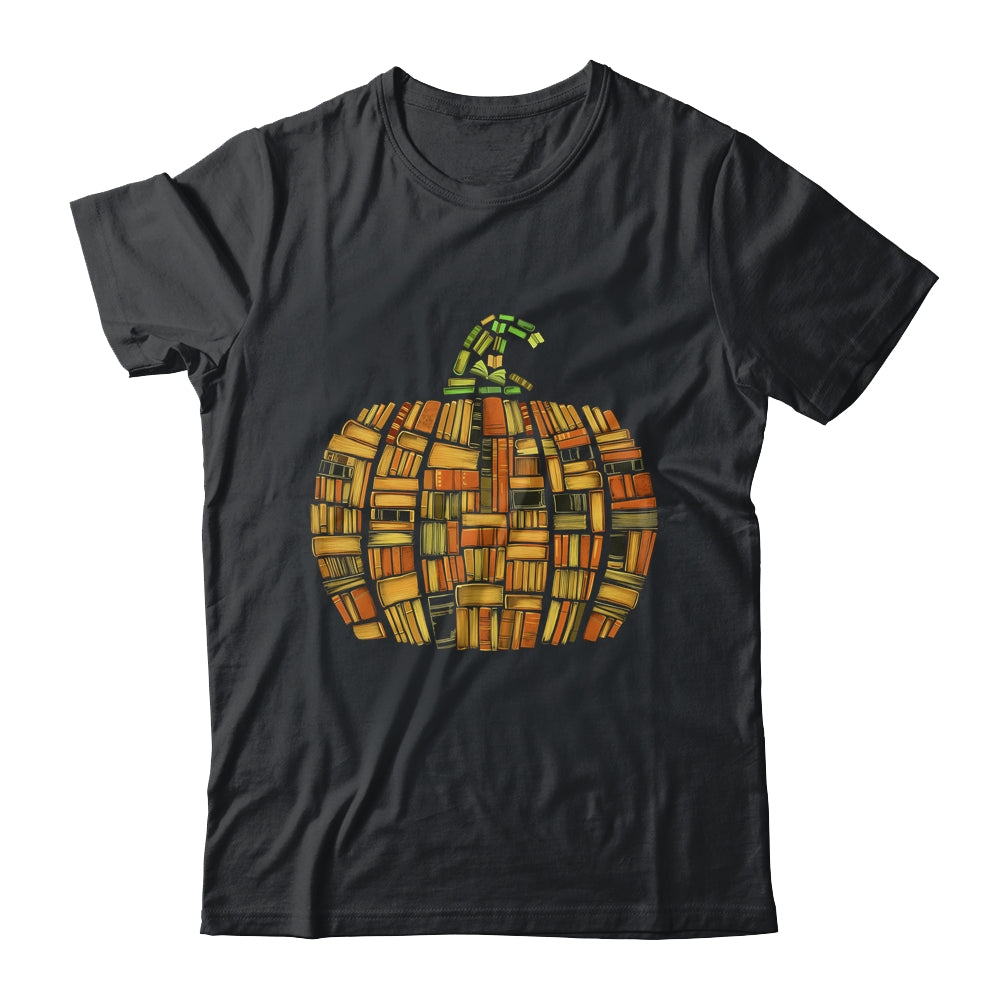 Vintage Book Pumpkin Autumn Fall Librarians Bookworm Teacher Shirt & Hoodie | siriusteestore
