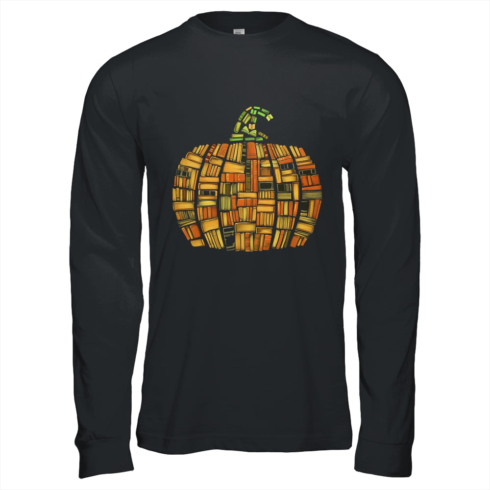 Vintage Book Pumpkin Autumn Fall Librarians Bookworm Teacher Shirt & Hoodie | siriusteestore