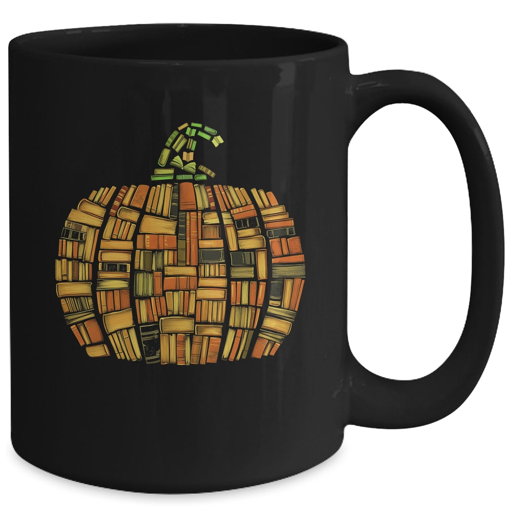 Vintage Book Pumpkin Autumn Fall Librarians Bookworm Teacher Mug | siriusteestore