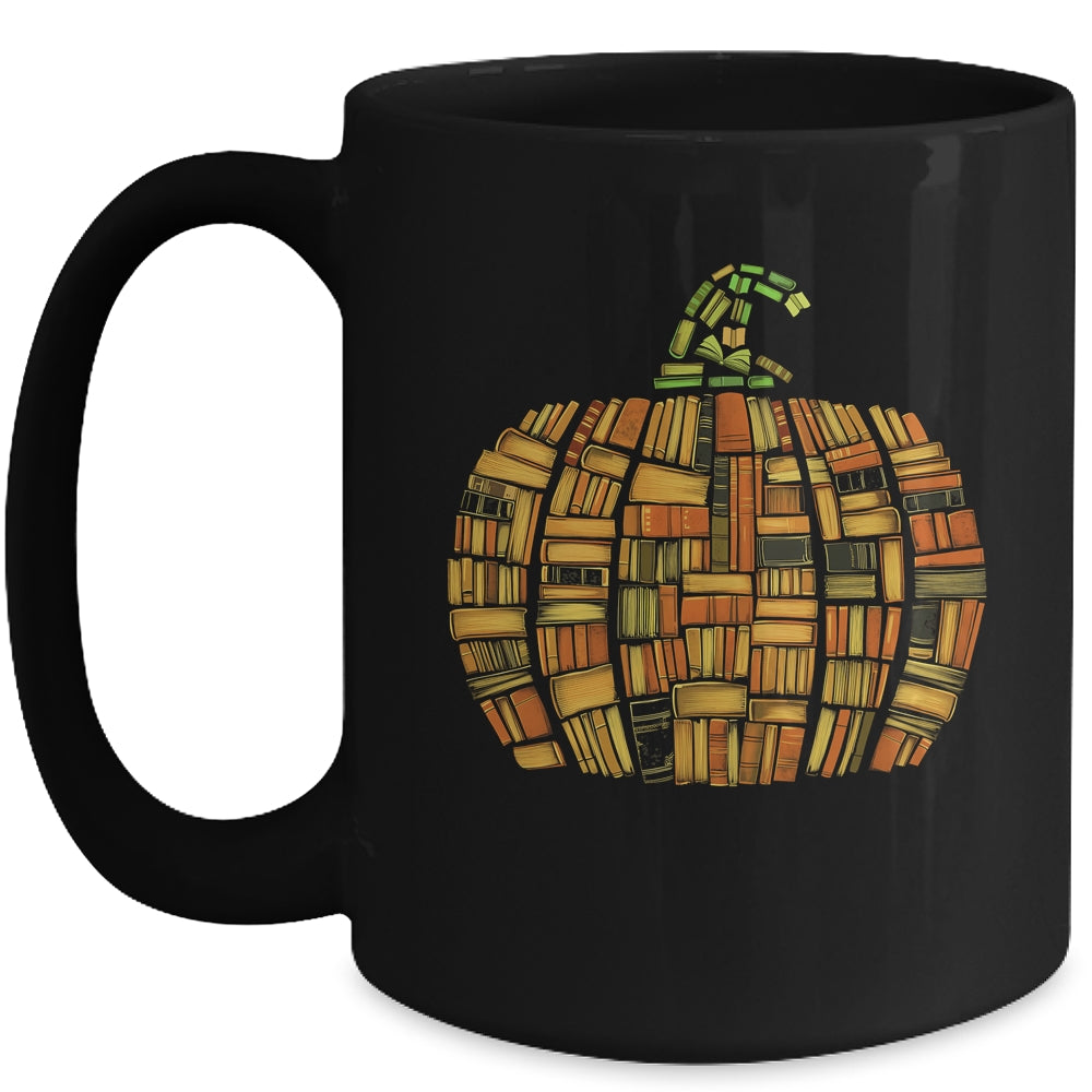 Vintage Book Pumpkin Autumn Fall Librarians Bookworm Teacher Mug | siriusteestore