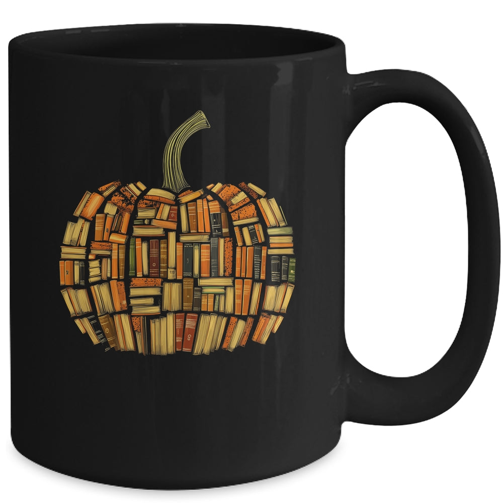 Vintage Book Pumpkin Librarians Bookworm Teacher Autumn Fall Mug | siriusteestore