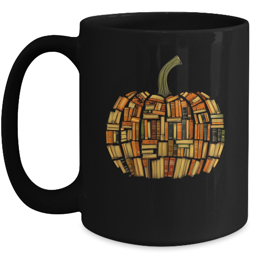 Vintage Book Pumpkin Librarians Bookworm Teacher Autumn Fall Mug | siriusteestore