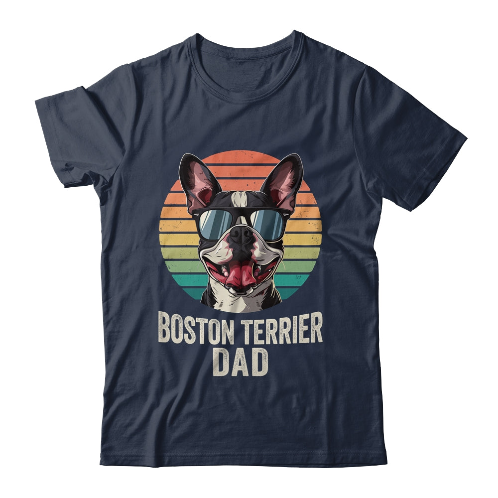 Vintage Boston Terrier Dad For Fathers Day Dog Lover Funny Shirt & Hoodie | siriusteestore