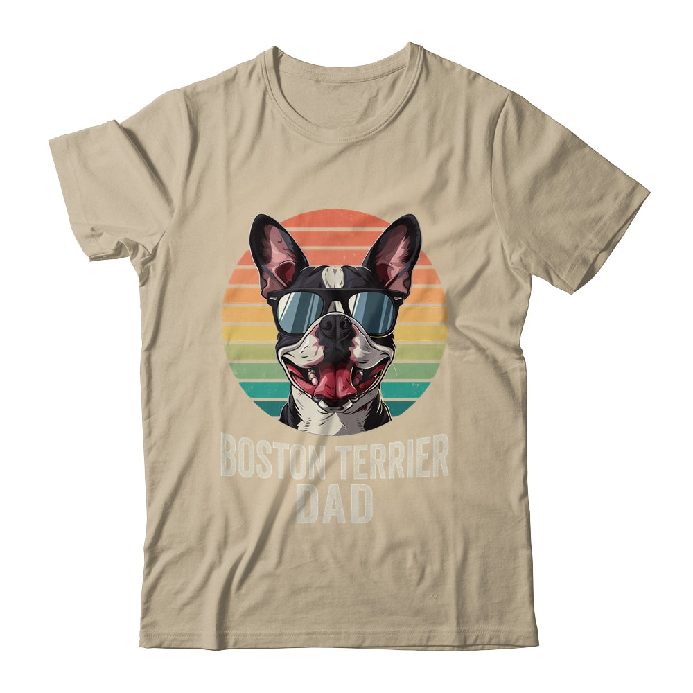 Vintage Boston Terrier Dad For Fathers Day Dog Lover Funny Shirt & Hoodie | siriusteestore