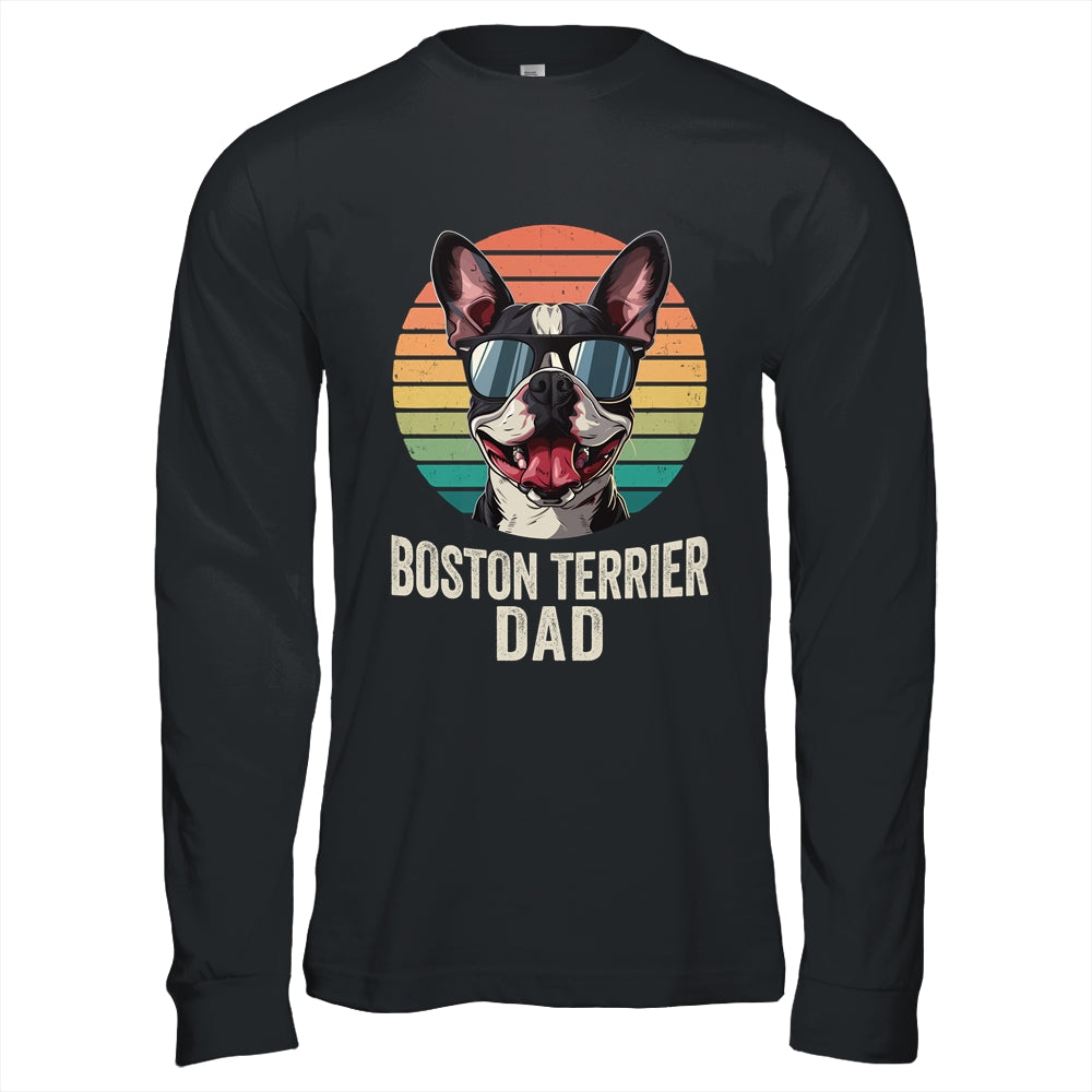 Vintage Boston Terrier Dad For Fathers Day Dog Lover Funny Shirt & Hoodie | siriusteestore