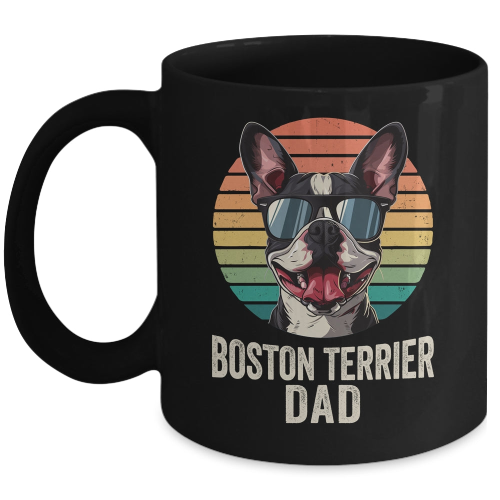 Vintage Boston Terrier Dad For Fathers Day Dog Lover Funny Mug | siriusteestore