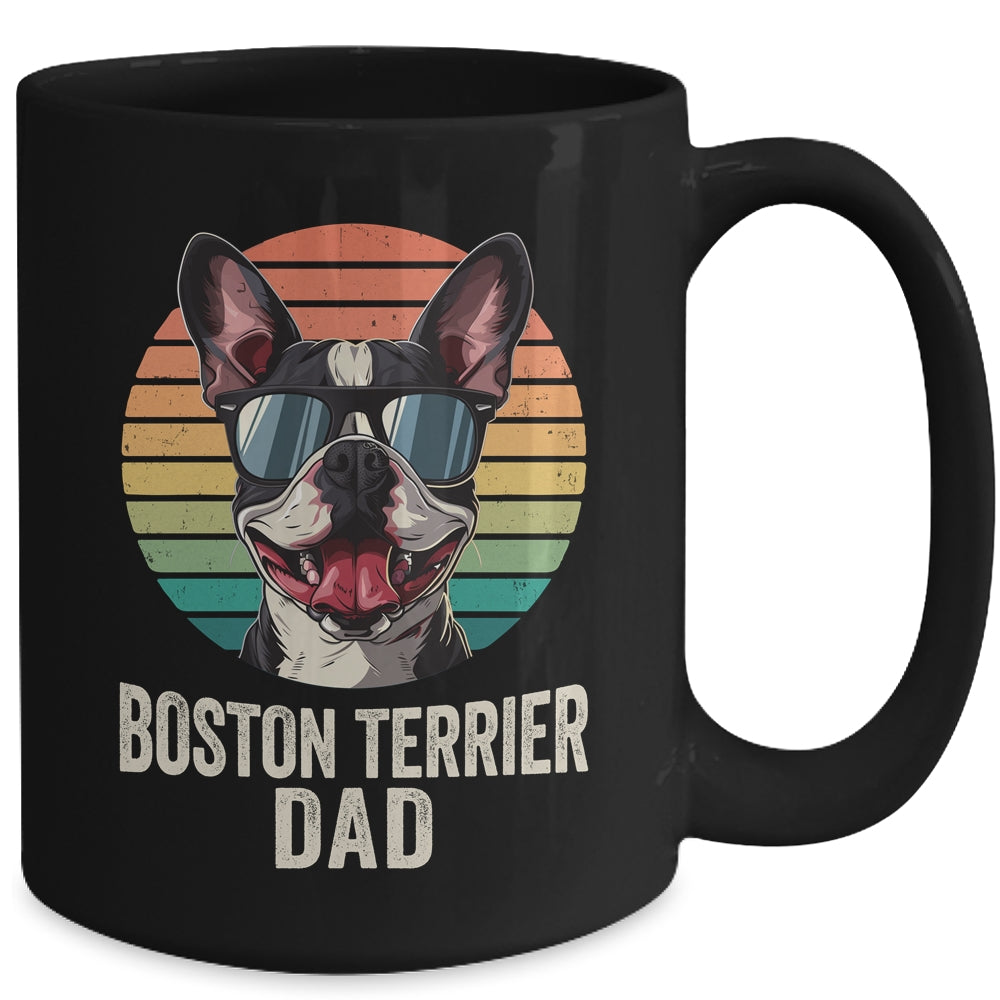 Vintage Boston Terrier Dad For Fathers Day Dog Lover Funny Mug | siriusteestore