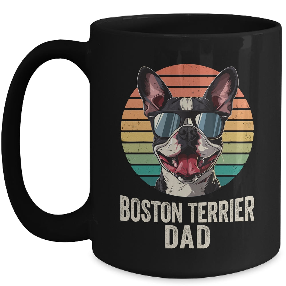 Vintage Boston Terrier Dad For Fathers Day Dog Lover Funny Mug | siriusteestore